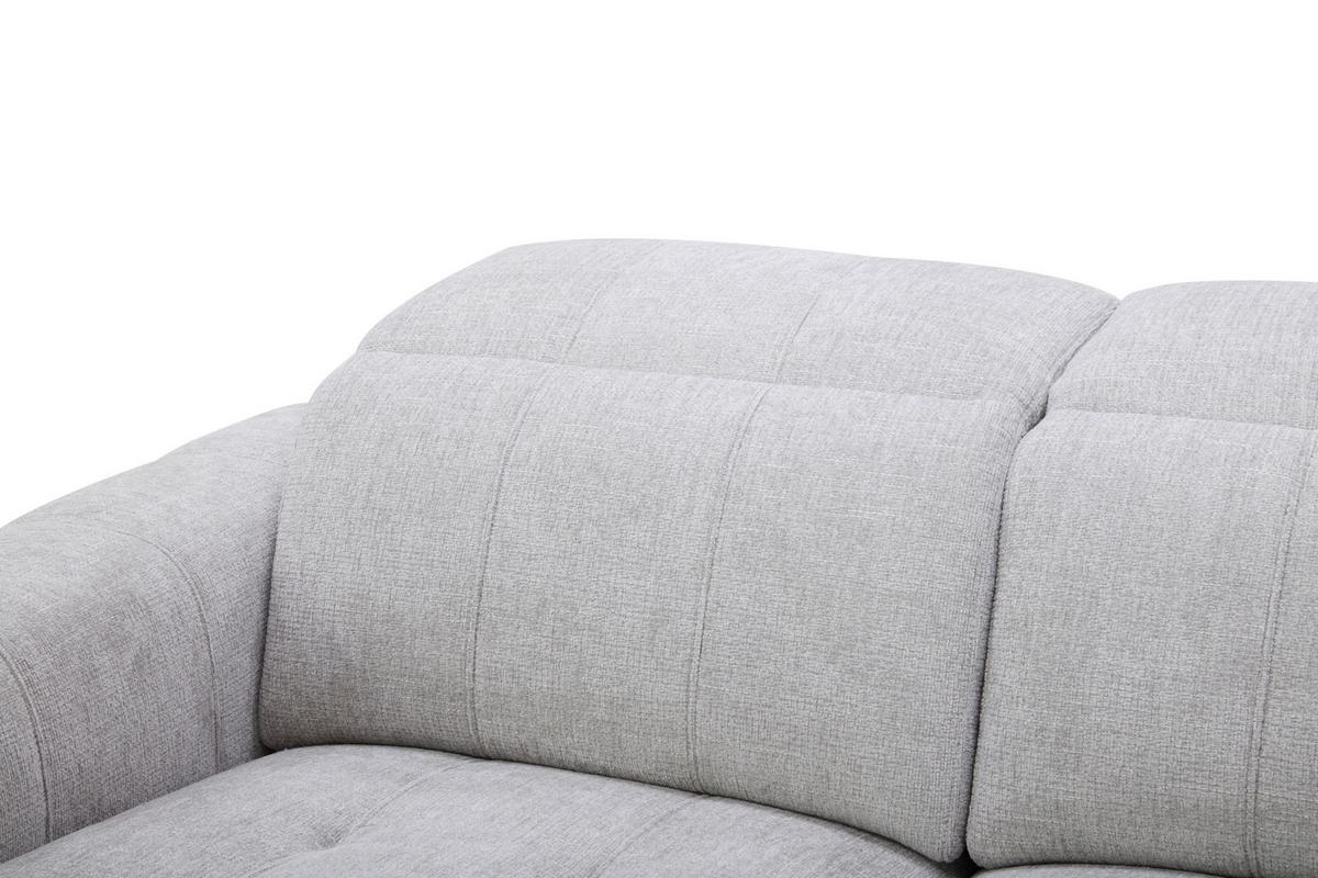 Dvojmiestna pohovka ALVARO, sivý zamat, relax.funkcia - sivá/prírodná farba, Modern, kov/drevo (182/79/109cm) - Mömax