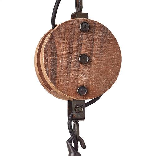 Hängeleuchte Matrix H: 147 cm 1-Flammig - Schwarz, LIFESTYLE, Holz/Metall (34/147cm) - Brilliant