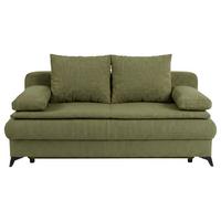 Rozkladacia pohovka KEN, olivovozelená - olivovozelená/čierna, Konventionell, kompozitné drevo/textil (209/105cm) - Based