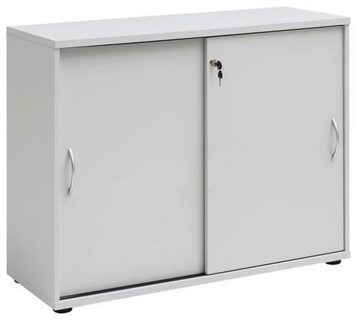 Aktenschrank Versperrbar Serie 4000 Lichtgrau B 100 Cm - Hellgrau, Basics, Holzwerkstoff (100/77,4/39,5cm) - MID.YOU