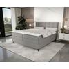 Boxspringbett Mitto mit Topper 180x200 cm - Hellgrau/Schwarz, KONVENTIONELL, Textil/Metall (180/200cm)
