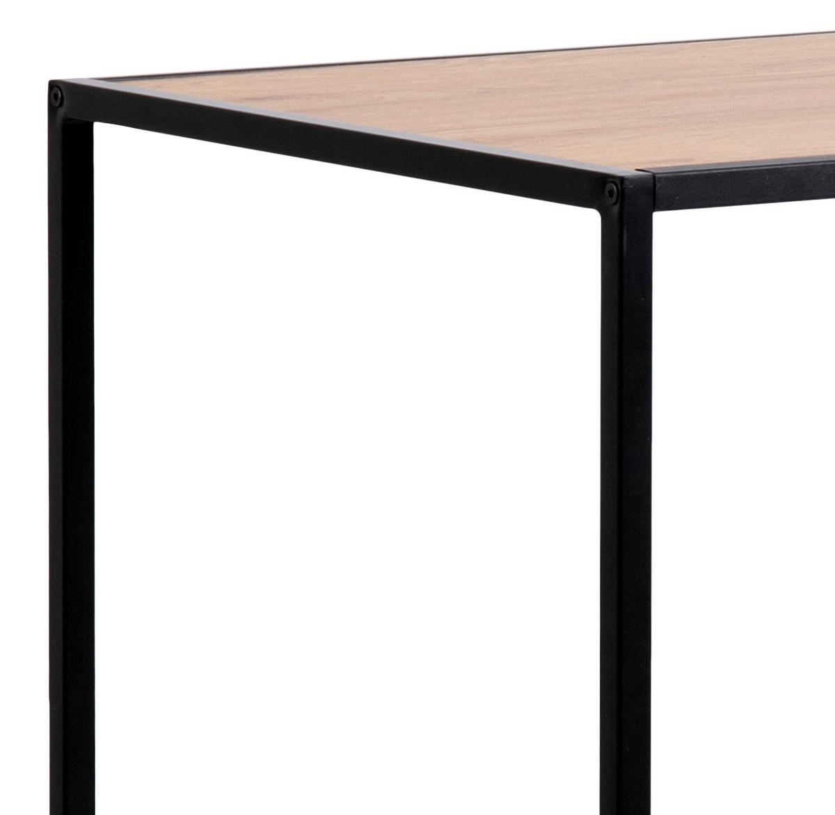 Bartisch Seaford 120x60x105 cm Eiche Dekor/Schwarz - Eichefarben/Schwarz, Basics, Holzwerkstoff/Metall (120/60/105cm) - MID.YOU