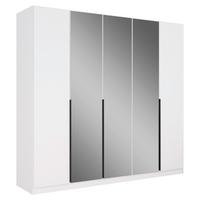 Drehtürenschrank Skyla Weiß/Glas 226 cm - Weiß, MODERN, Holzwerkstoff (226/210/54cm) - Rauch Möbel