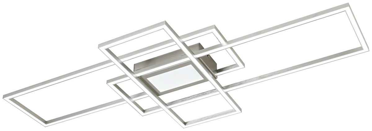 LED-Deckenleuchte Christina - Alufarben/Weiß, Basics, Kunststoff/Metall (45,8/100/6,4cm) - Luca Bessoni