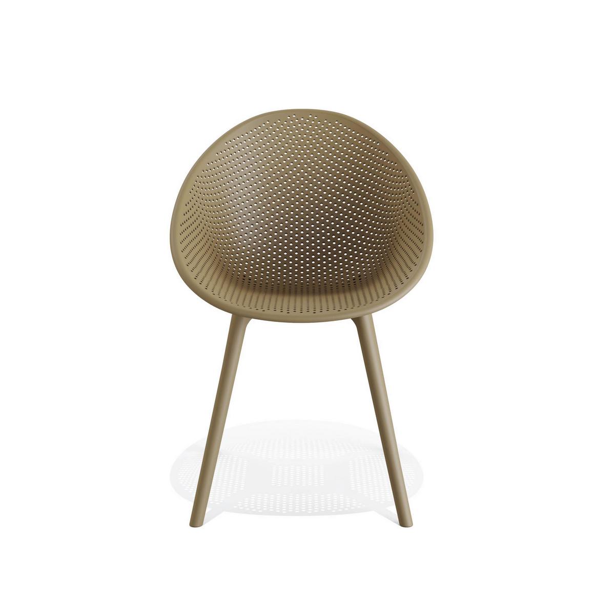 Gartenstuhl-set 2x Qosy – Schalenstuhl Sand - Sandfarben, MODERN, Kunststoff (59/83/59cm)