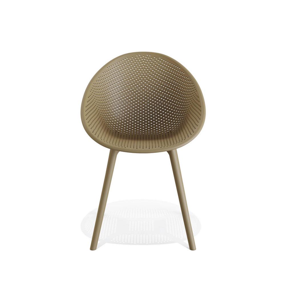 Gartenstuhl-Set 2x Qosy – Schalenstuhl Sand