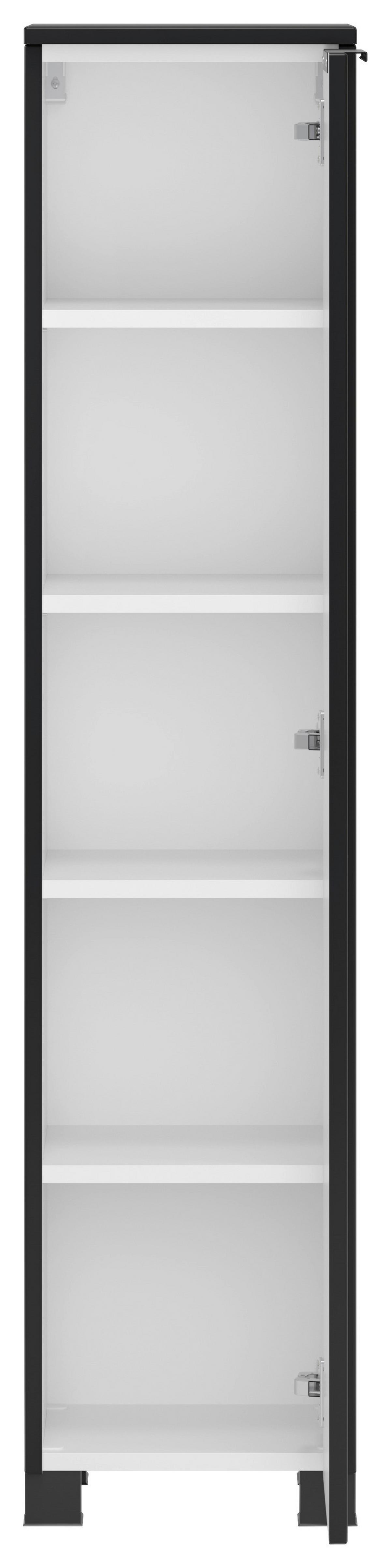 Midischrank Sevilla Schwarz, B: 30 cm - Schwarz, MODERN, Holzwerkstoff (30/130/35cm) - Held