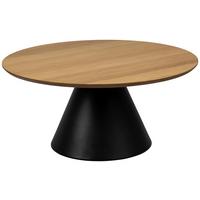 Konferečný stolík SOLI 85 - čierna/prírodná farba, Design, kov/drevo (85/40cm) - MID.YOU
