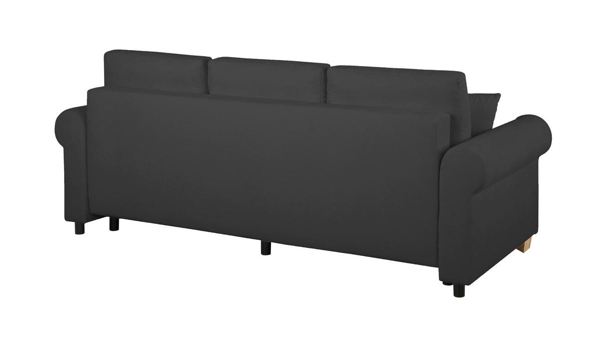 Schlafsofa Arles, Anthrazit 99 B: 240 Cm - Anthrazit/Buchefarben, Design, Textil (240/94/98cm) - MID.YOU