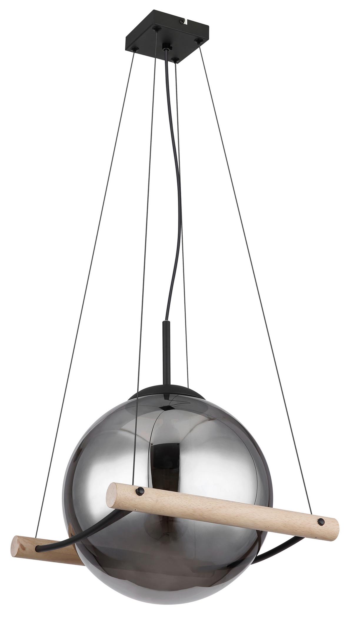 Függőlámpa 15883h - natúr/fekete, Design, műanyag/Üveg (33,5/35/120cm) - Globo