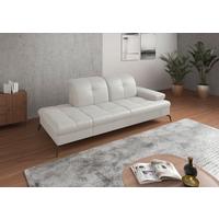 RÉCAMIERE Amica E, Weiß B: 231 cm - Schwarz/Weiß, KONVENTIONELL, Leder (231/90/122cm) - Sit & More