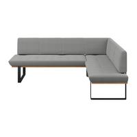 Eckbank Tristan Webstoff grau,S:245x195cm - Schwarz/Grau, MODERN, Holz/Textil (245/195cm) - James Wood