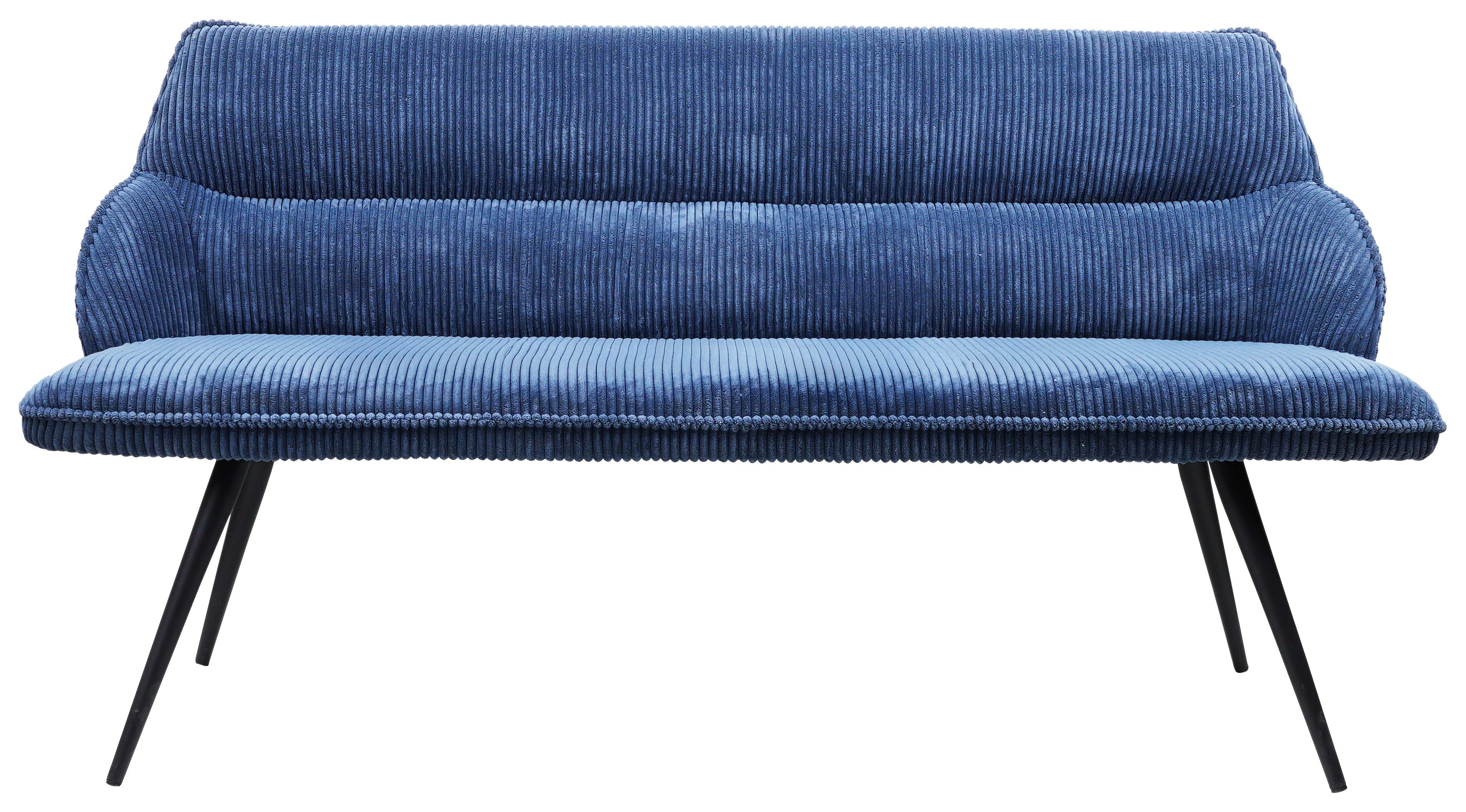 Sitzbank Blau Bursa 163x67x85 cm - Blau/Beige, MODERN, Textil/Metall (163/67/85cm) - MID.YOU