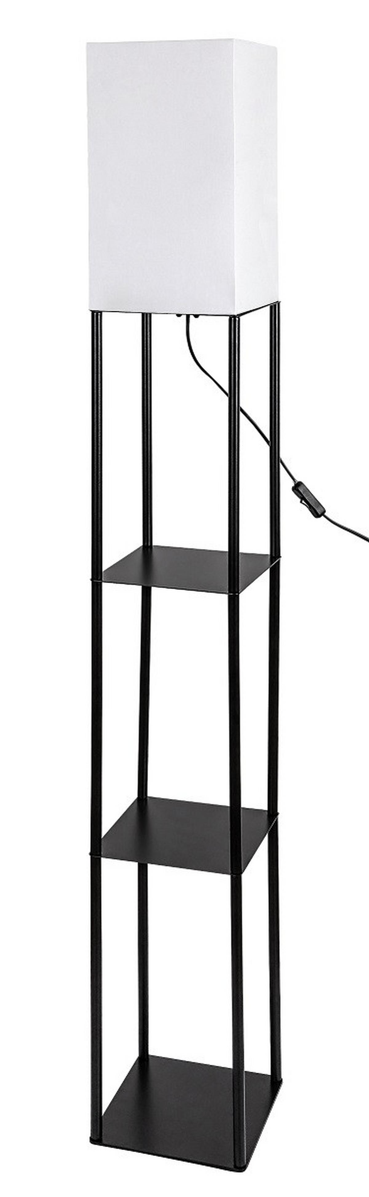 Állólámpa Bronn - fekete/fehér, Basics, fém (150cm)