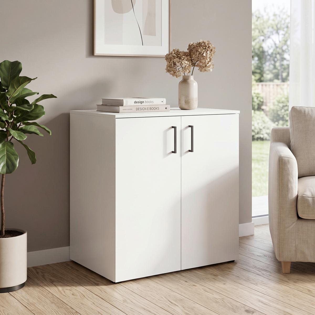 Kommode Multi Weiß mit 2 Türen » Top-Angebot!