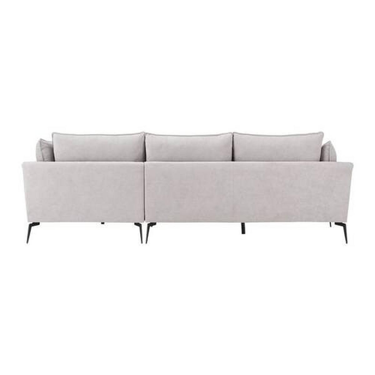 Sedací souprava SANDRO světlešedá - černá/světle šedá, Moderní, kov/dřevo (258/86/82-160cm) - Bessagi Home