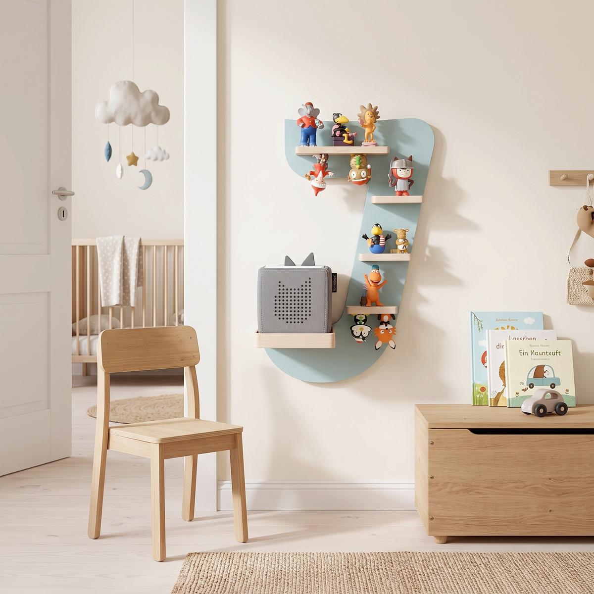 Kinderregal Boarti Grün B: 32 cm - Grün, MODERN, Holzwerkstoff (32/47/19cm) - Livetastic