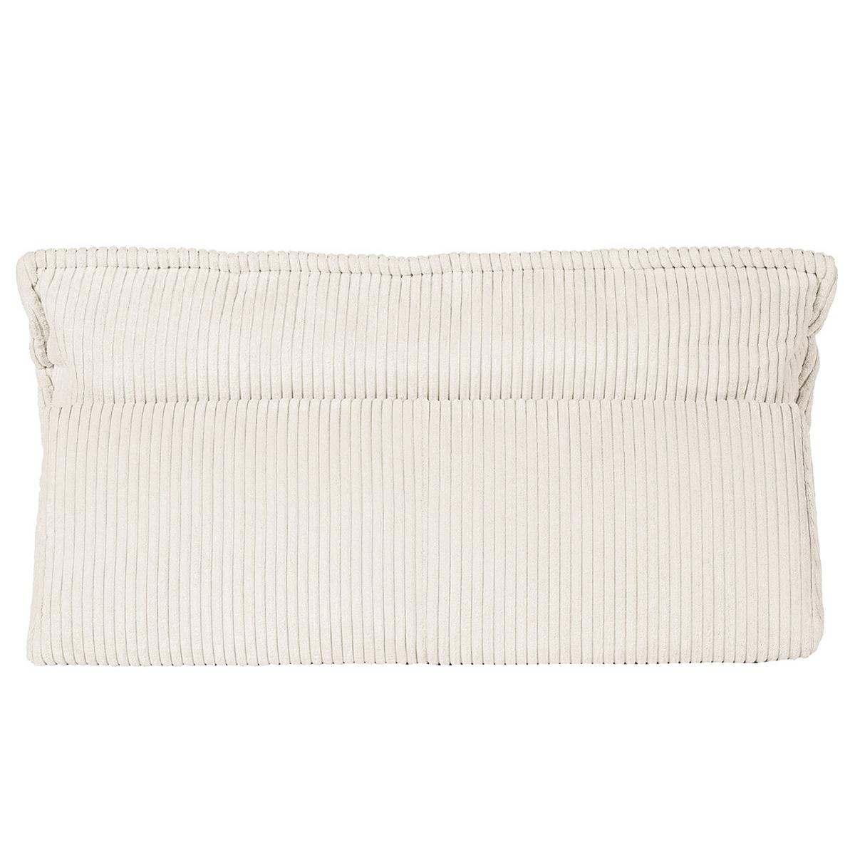 Rückenkissen Cordy, Weiß B: 83 Cm - Weiß, MODERN, Textil (83/25/42cm) - Trendmanufaktur