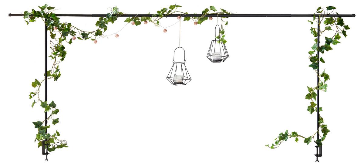 Dekorační konstrukce pro stůl RACK - černá, kov (140-250/90/4cm) - Mömax