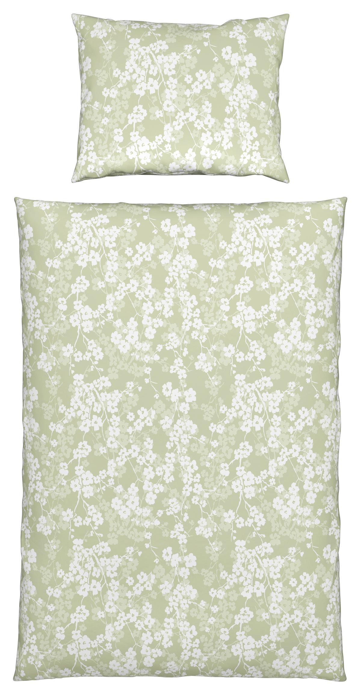 Posteľná bielizeň Catrin, 70/90 140/200cm - šalviovozelená, Lifestyle, textil (140/200cm) - Modern Living