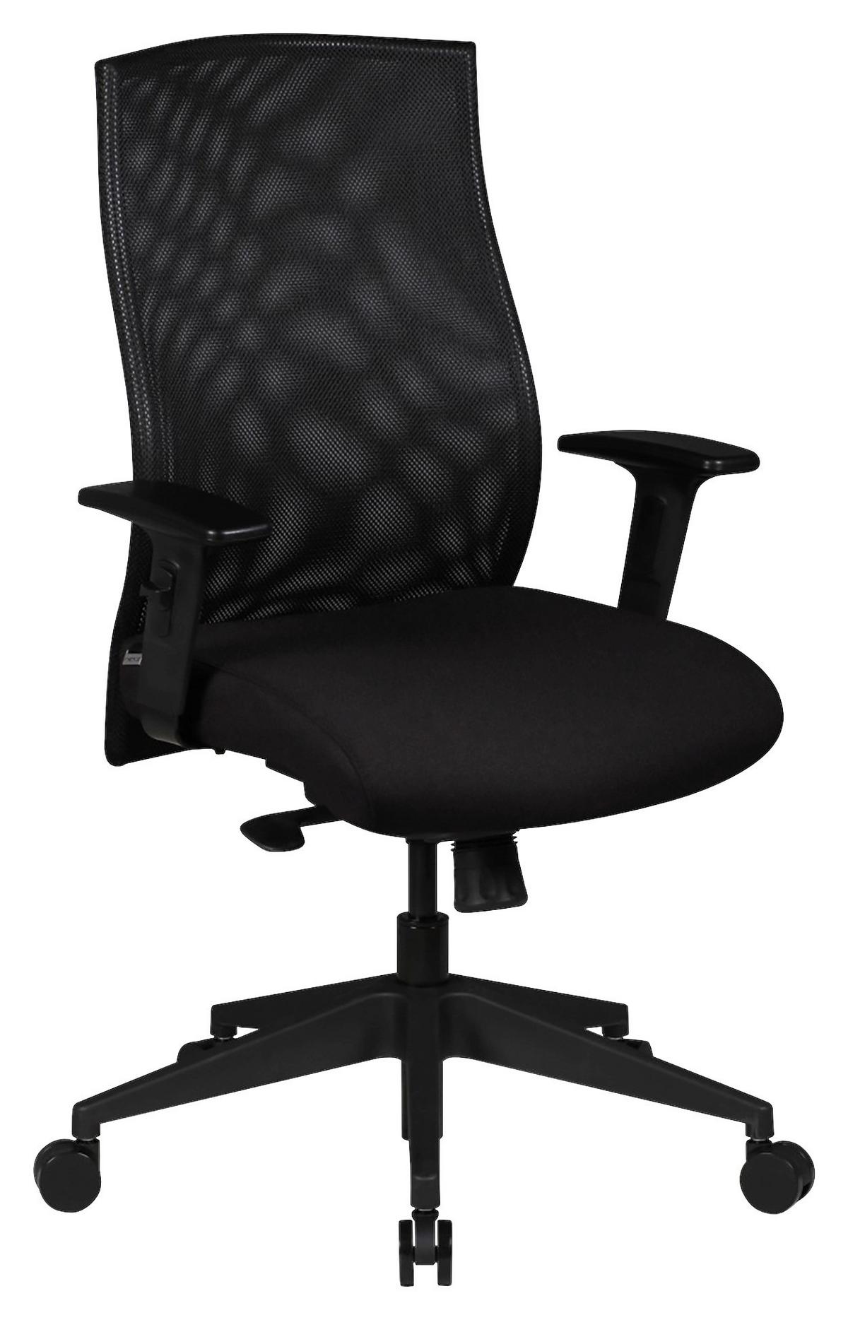 Otočná židle DAVID černá - černá, Basics, textil/plast (65/113/65cm) - MID.YOU