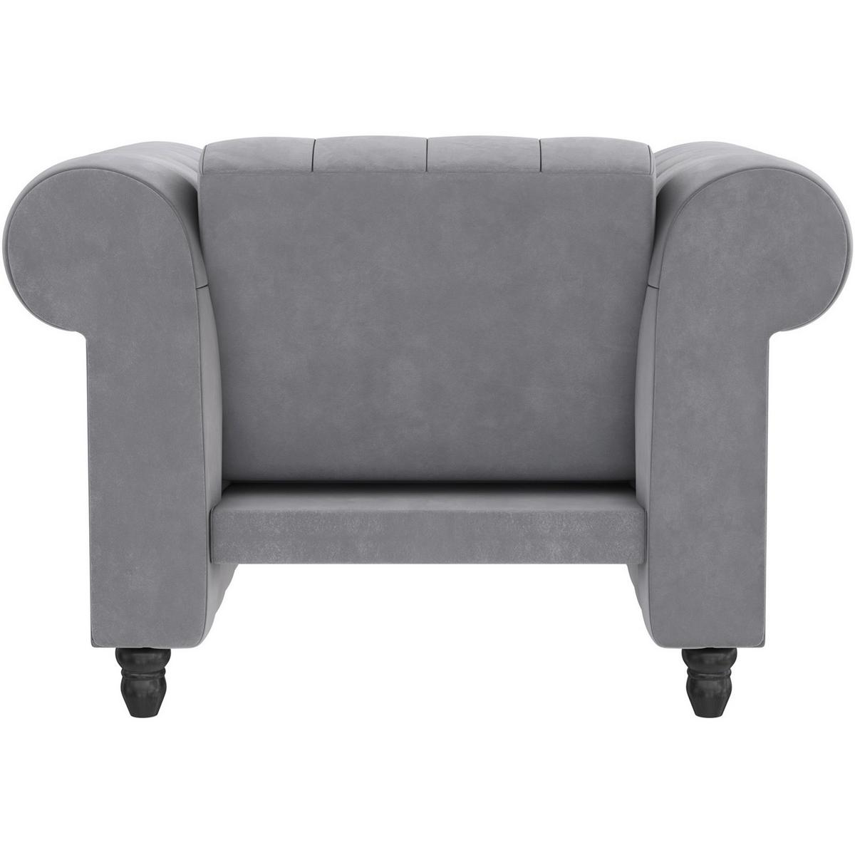 Sessel Firenze Hellgrau, Relaxfunktion - Hellgrau/Schwarz, Basics, Textil (111/83/87cm) - Livetastic