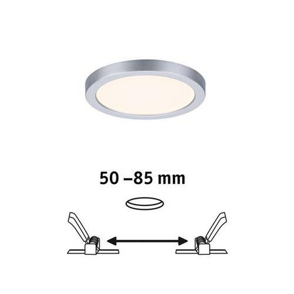 Led-paneel Ø 11,8 Cm Rund - Chromfarben, Design, Kunststoff (11,8/1,2cm) - Paulmann