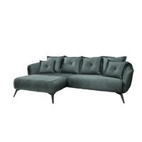 Ecksofa Baggio Mit Kissen Textil Koralle - Blau/Schwarz, MODERN, Holz/Textil (162/277cm) - Livetastic