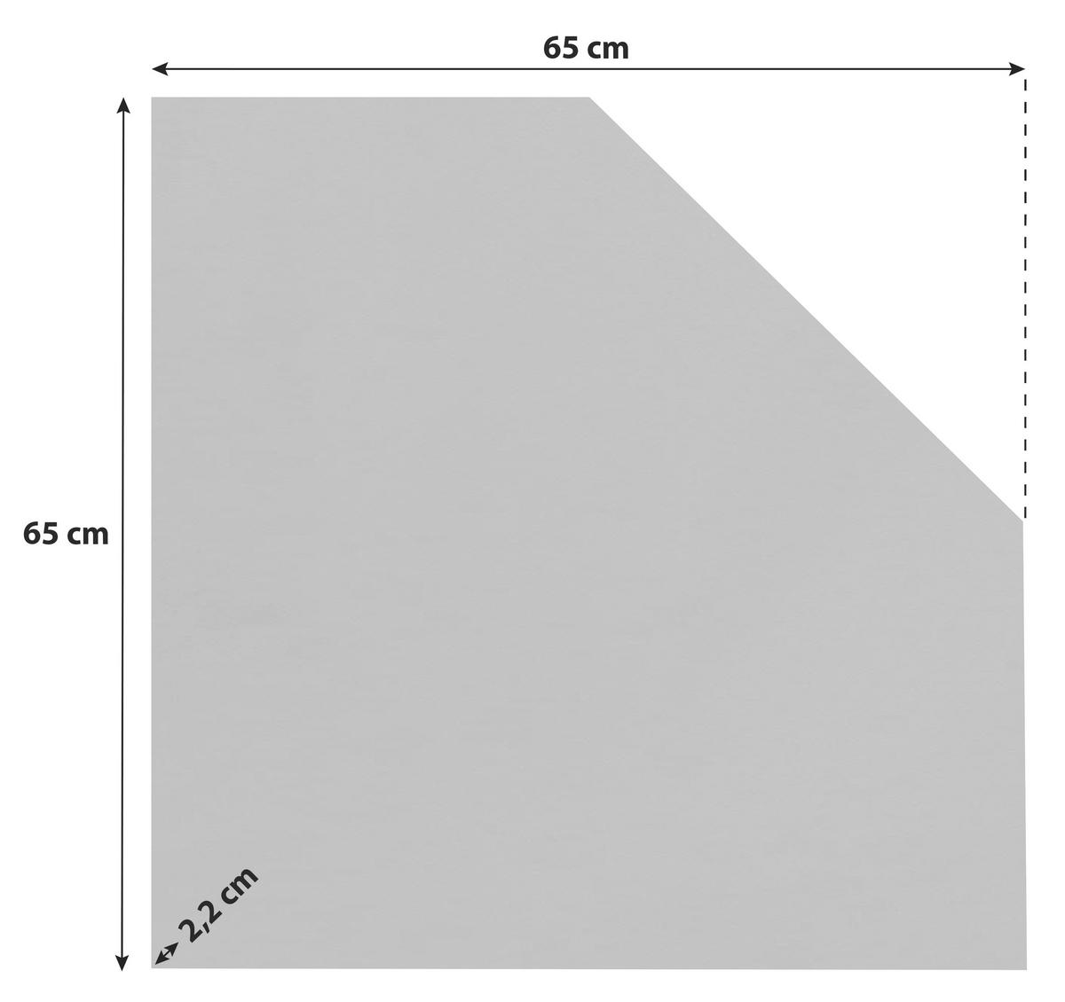 Eckverbindungsplatte B 65cm Serie 4000, Lichtgrau - Hellgrau, Basics, Holzwerkstoff (65/2,2/65cm) - MID.YOU