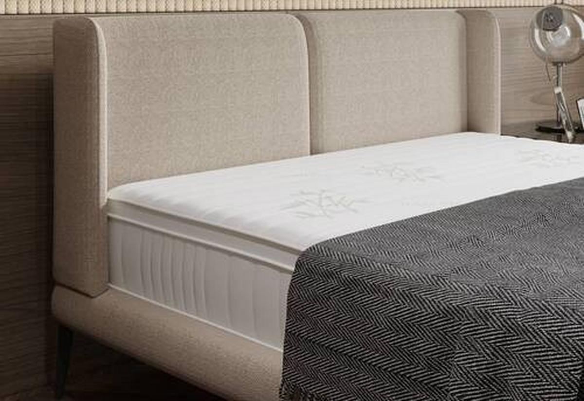 Polsterbett +matratze 180x200 Tessina Now Or Never Cognac - Cognac/Schwarz, MODERN, Textil (180/200cm) - Livetastic