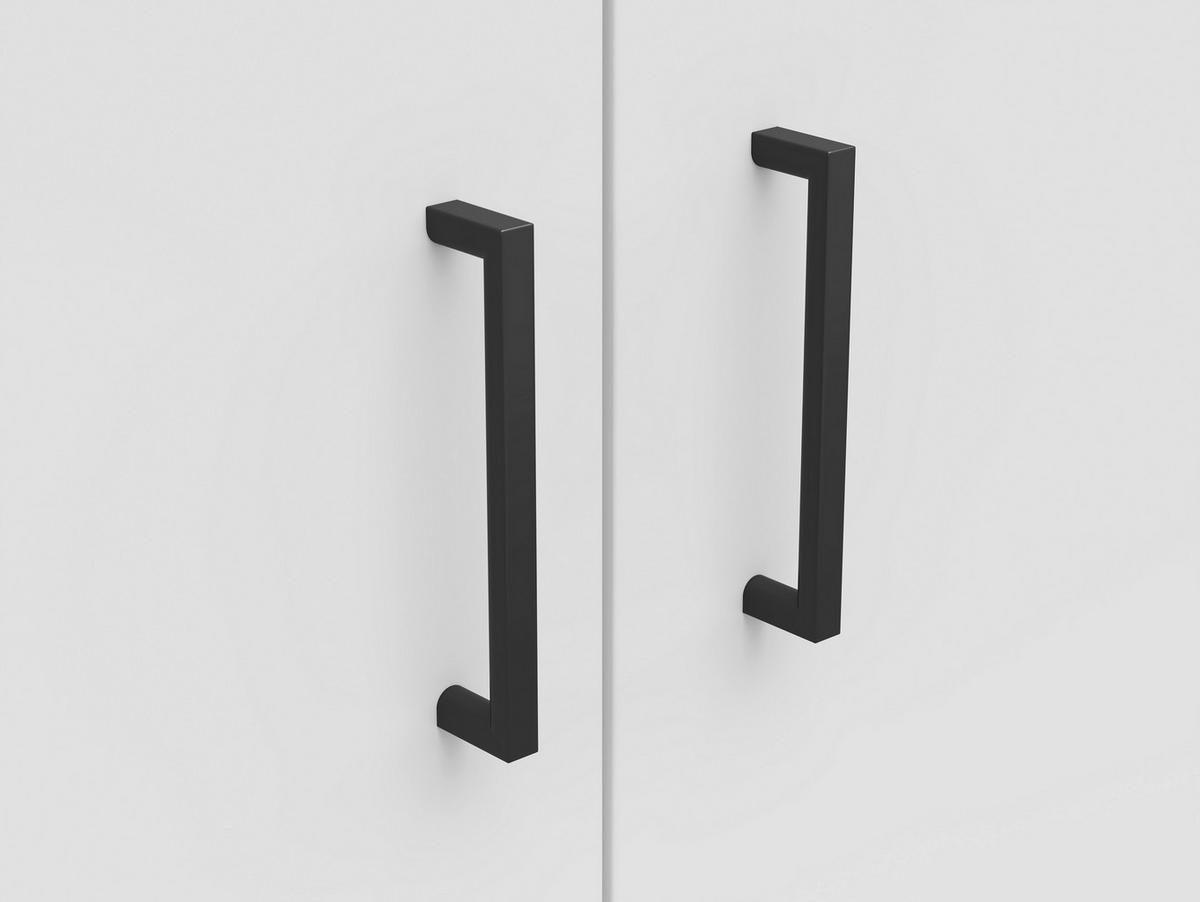 Komoda MULTISTAURAUM š: 80 cm - bílá/černá, Moderní, kompozitní dřevo/plast (80/83/40cm)