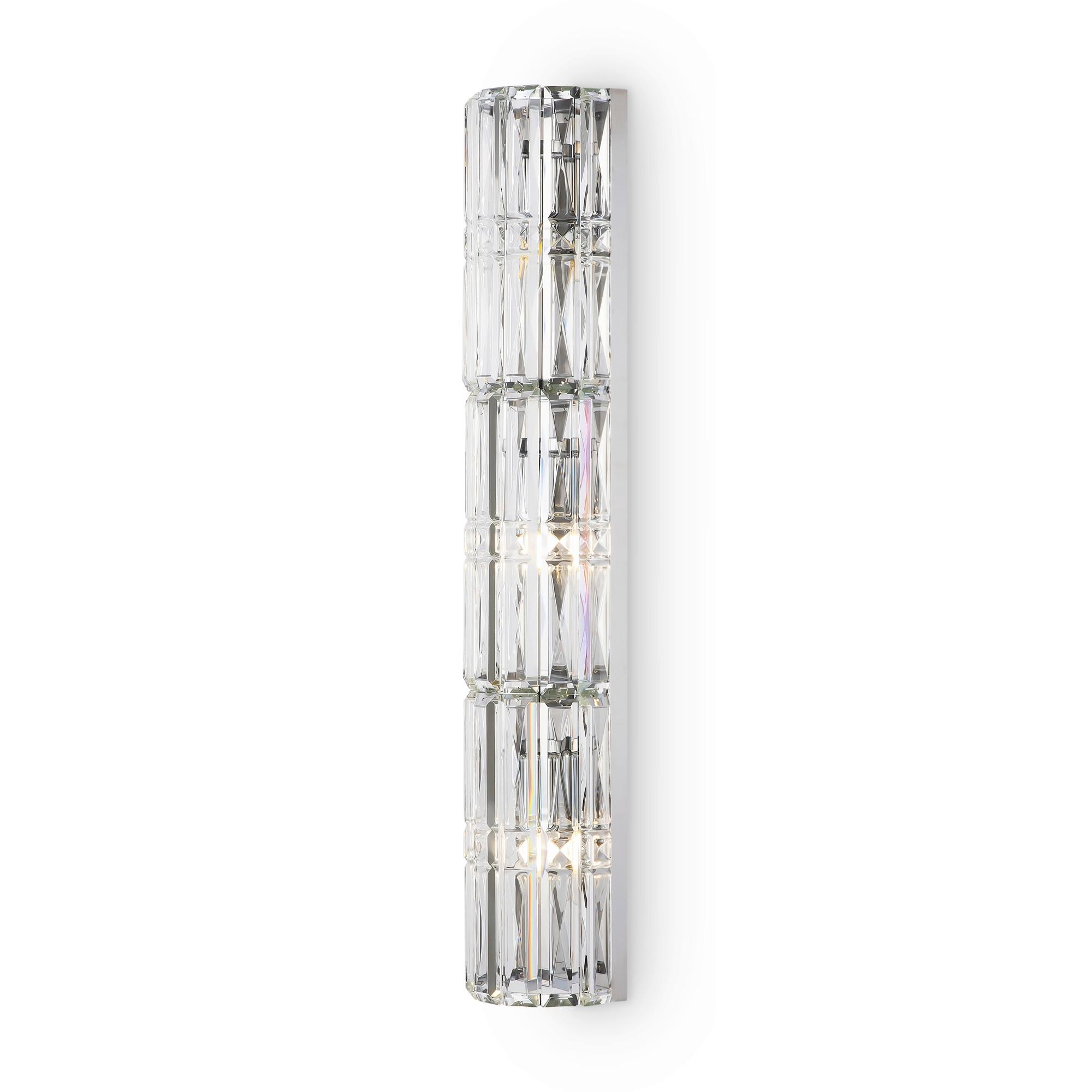 Wandleuchte Facet - Chromfarben/Transparent, Trend, Glas/Metall (13/10/75,2cm) - MAYTONI