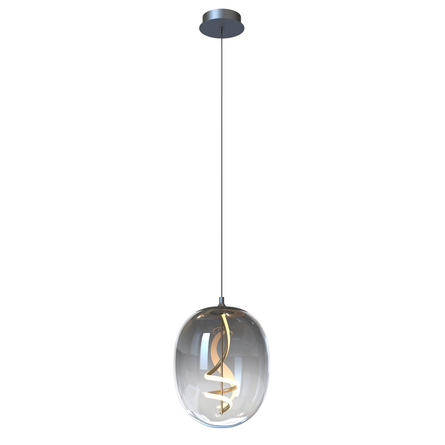 LED-Hängeleuchte Lilly Schwarz L: 28 cm - Schwarz, Design, Glas (28/28/150cm)