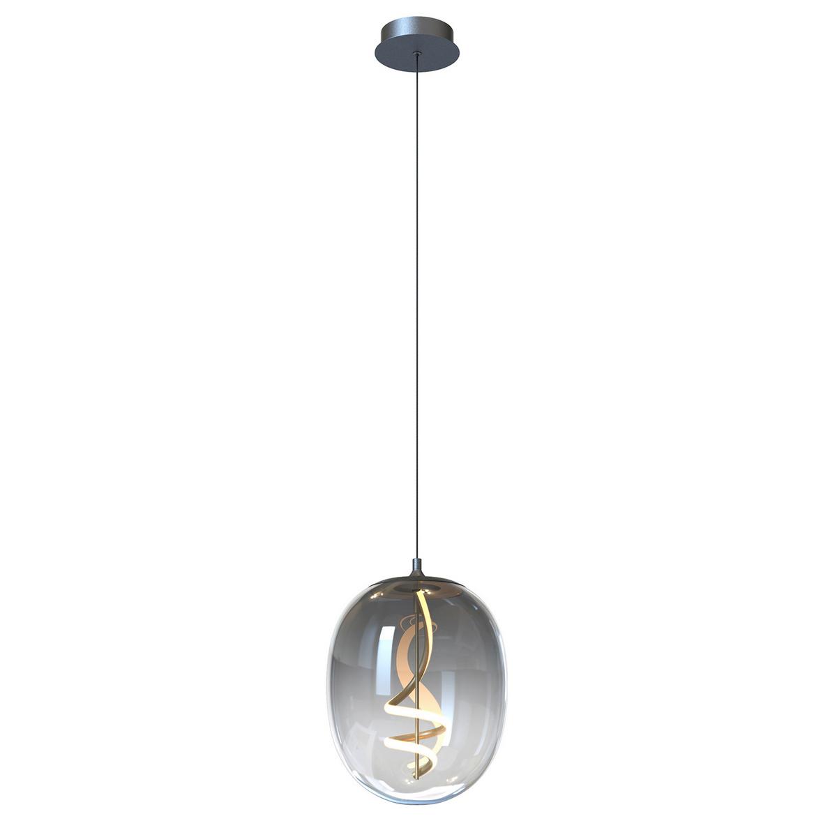 LED-Hängeleuchte Lilly Schwarz L: 28 cm - Schwarz, Design, Glas (28/28/150cm)