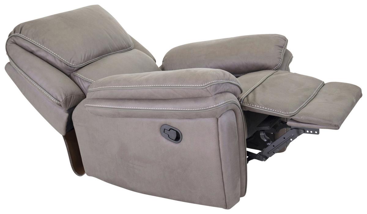 Fernsehsessel Saranda - Schwarz/Grau, Design, Kunststoff/Textil (98.5/96/99cm) - Livetastic