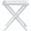 Gartentisch Klappbar Tray Table Mahagoniholz L 60cm - Weiß Hochglanz, KONVENTIONELL, Holz (60/40/65cm) - MID.YOU