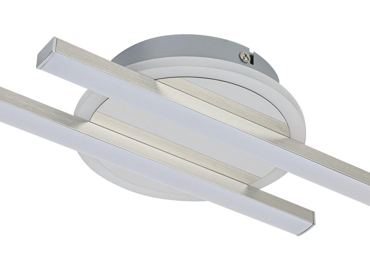 Led-deckenleuchte Cennet - Chromfarben/Alufarben, Basics, Kunststoff/Metall (15/58/5cm) - Luca Bessoni