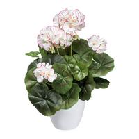 Kunstpflanze Blühpflanzen Grün/Rosa/Weiß, 34 cm - Rosa/Weiß, Design, Kunststoff (34cm) - P & B