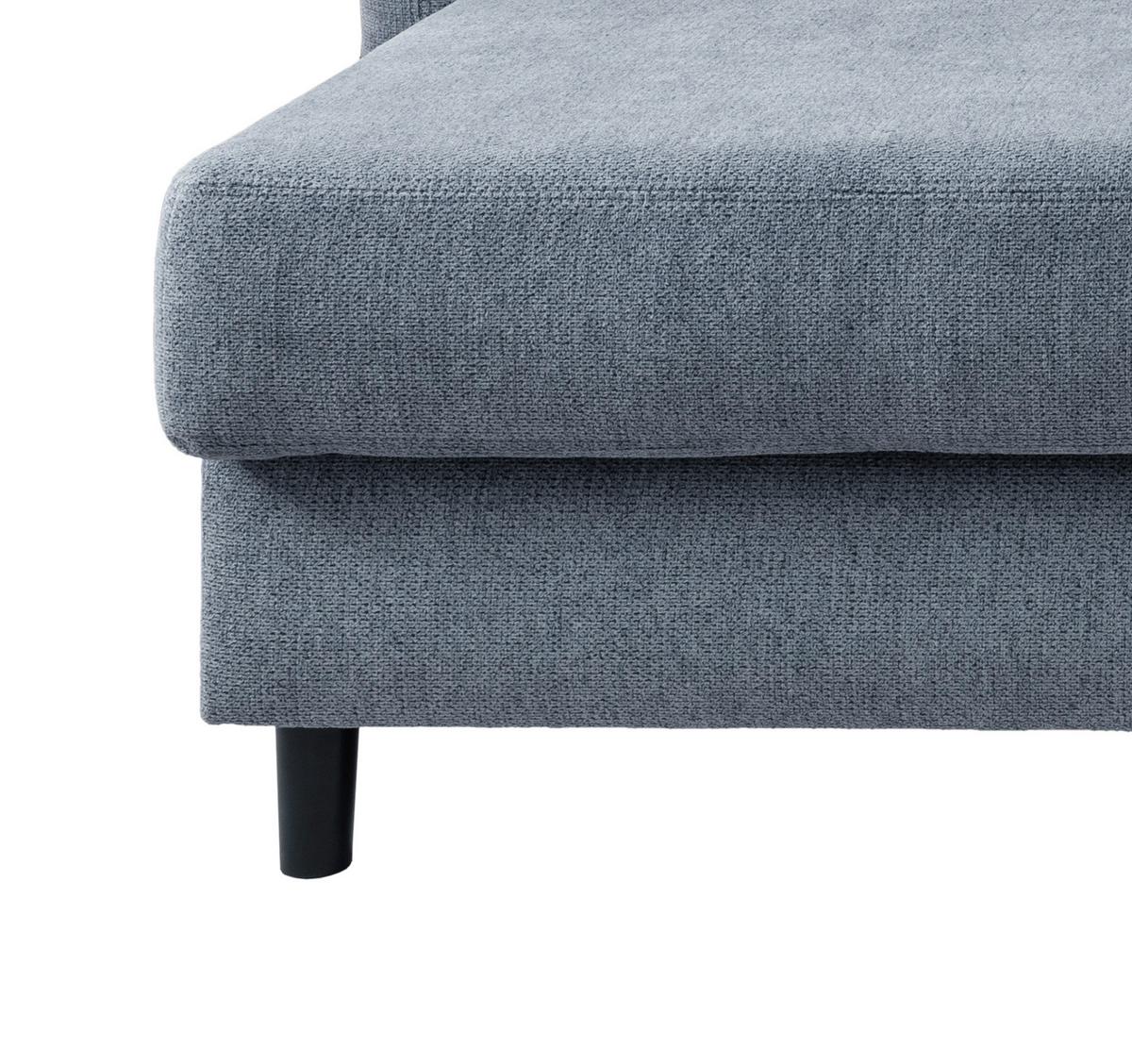 Ecksofa Brizzini Hellblau S: 176/250-280 cm - Blau/Schwarz, MODERN, Holz/Textil (176/250-280cm) - Livetastic