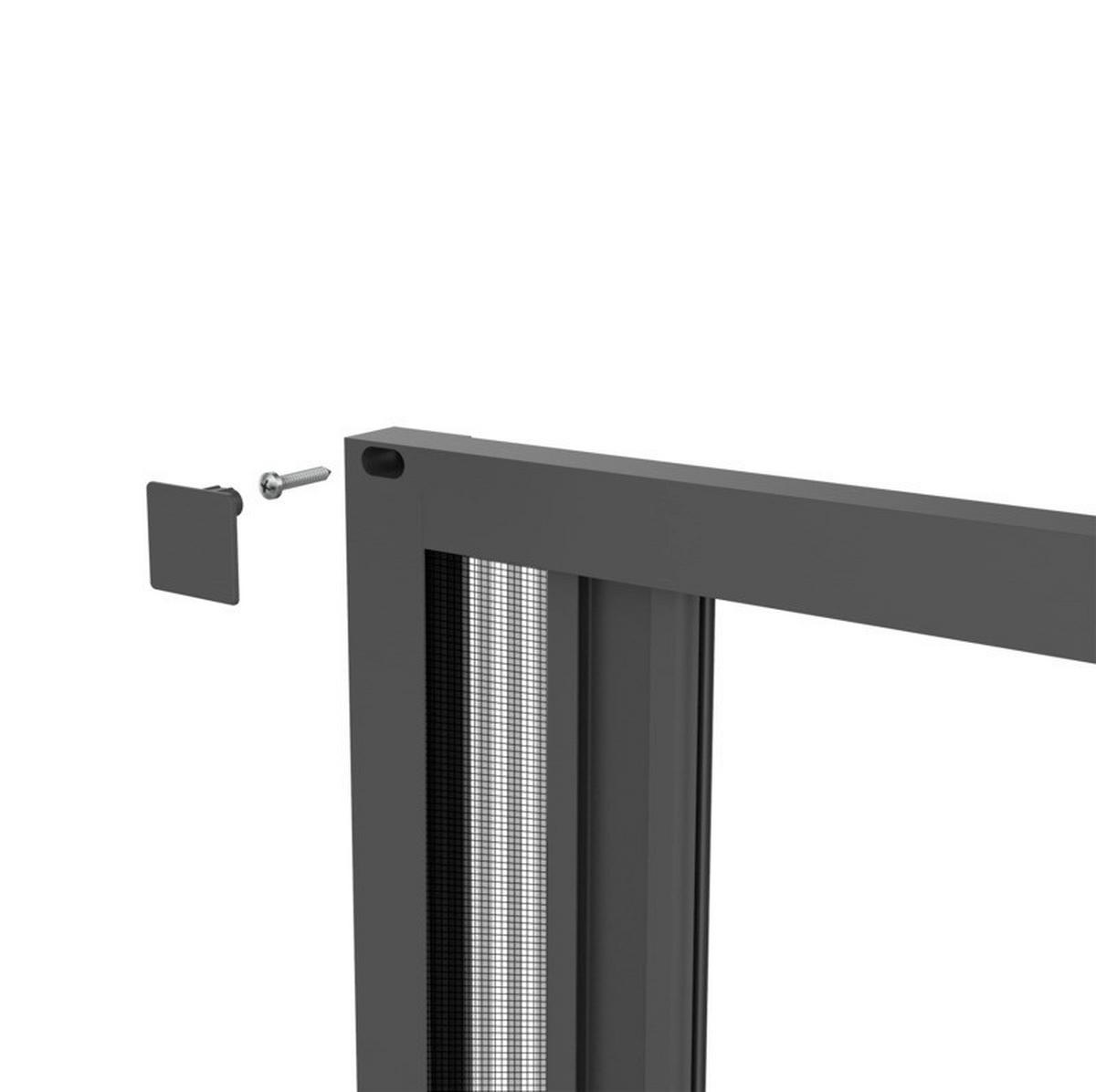 Fliegengittertür Is Plus Plissee Tür - Anthrazit, Basics (110/220cm) - Windhager