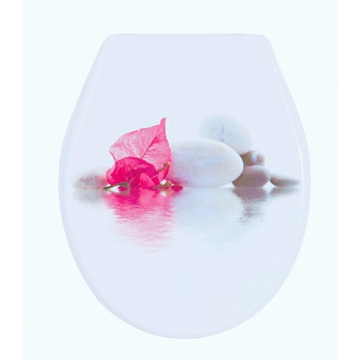 Wc-sitz Weiß / Stein Design B: 37 Cm - Weiß, Basics, Kunststoff (46/37/3,5cm)