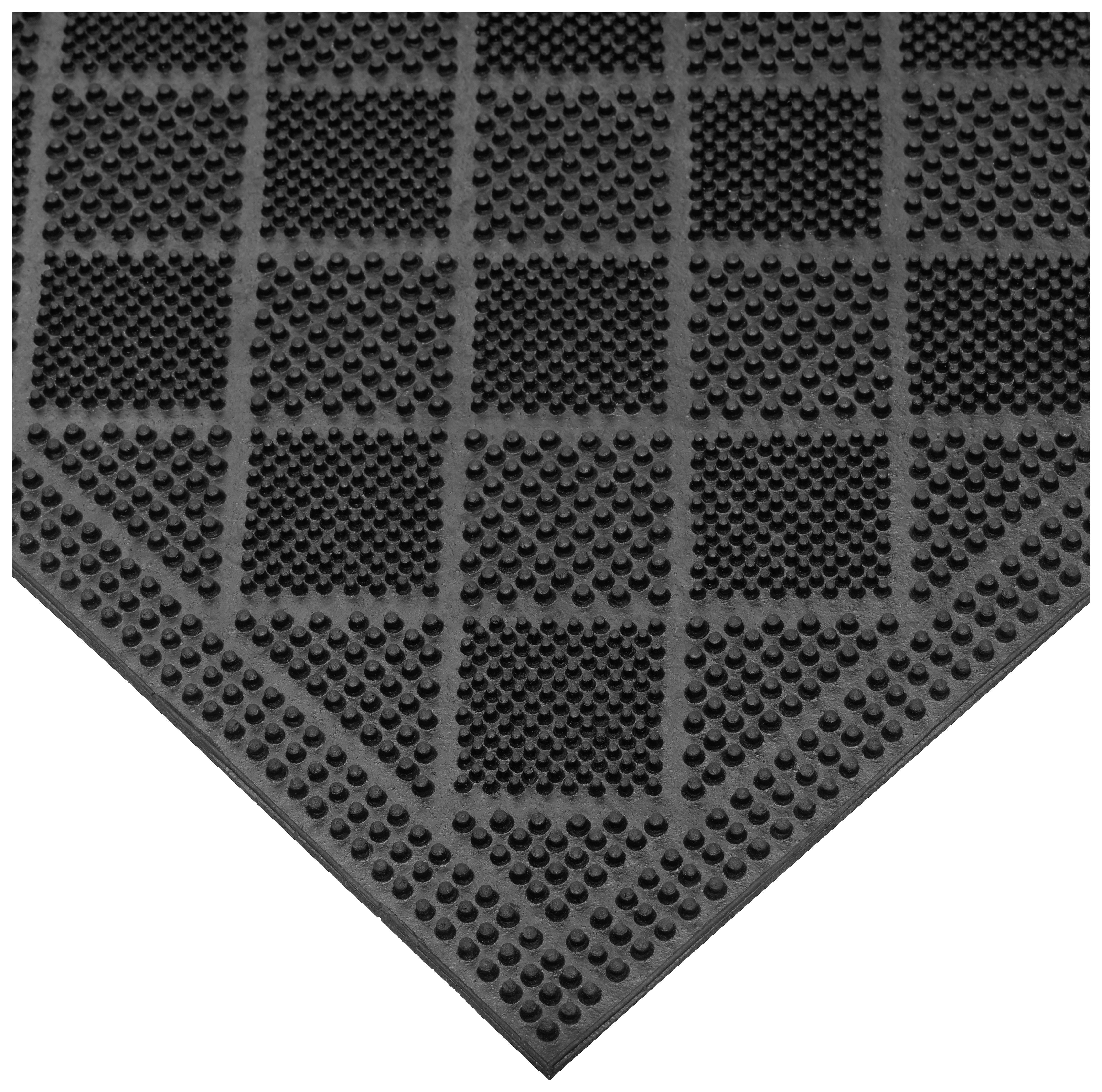 Fußmatte Dana 40x60 cm Gummi Rutschfest - Schwarz, KONVENTIONELL, Kunststoff (40/60cm) - Ondega