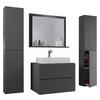Badezimmer Lendas5-Teiliganthrazitb:147cm - Anthrazit/Weiß, MODERN, Glas/Keramik (147cm) - MID.YOU