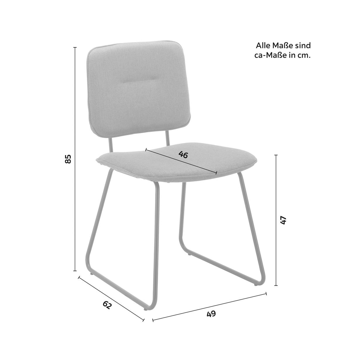 Židle AVA světle šedá, červená - šedá/černá, Moderní, kov/dřevo (49/85/62cm) - Bessagi Home