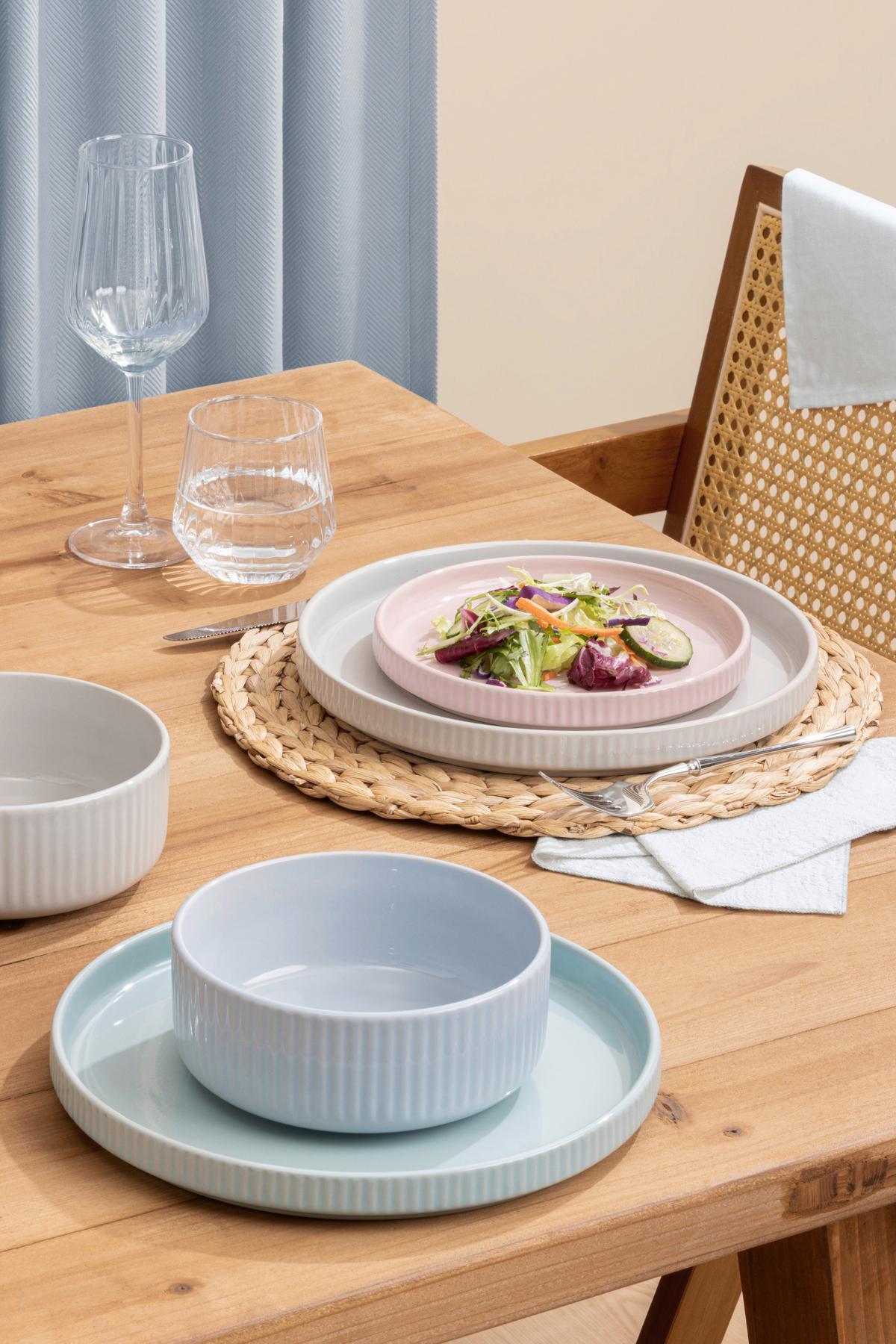 Tafelservice Stella - Pastellblau/Pastellgrün, ROMANTIK / LANDHAUS, Keramik - Luca Bessoni