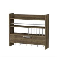 Gewürzregal Wallnussfarben B: 85cm - Walnussfarben, Design, Holzwerkstoff (85/72/19,6cm) - MID.YOU