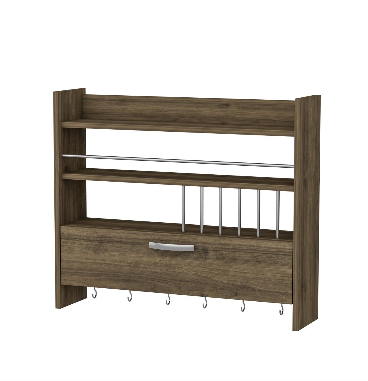 Gewürzregal Wallnussfarben B: 85cm