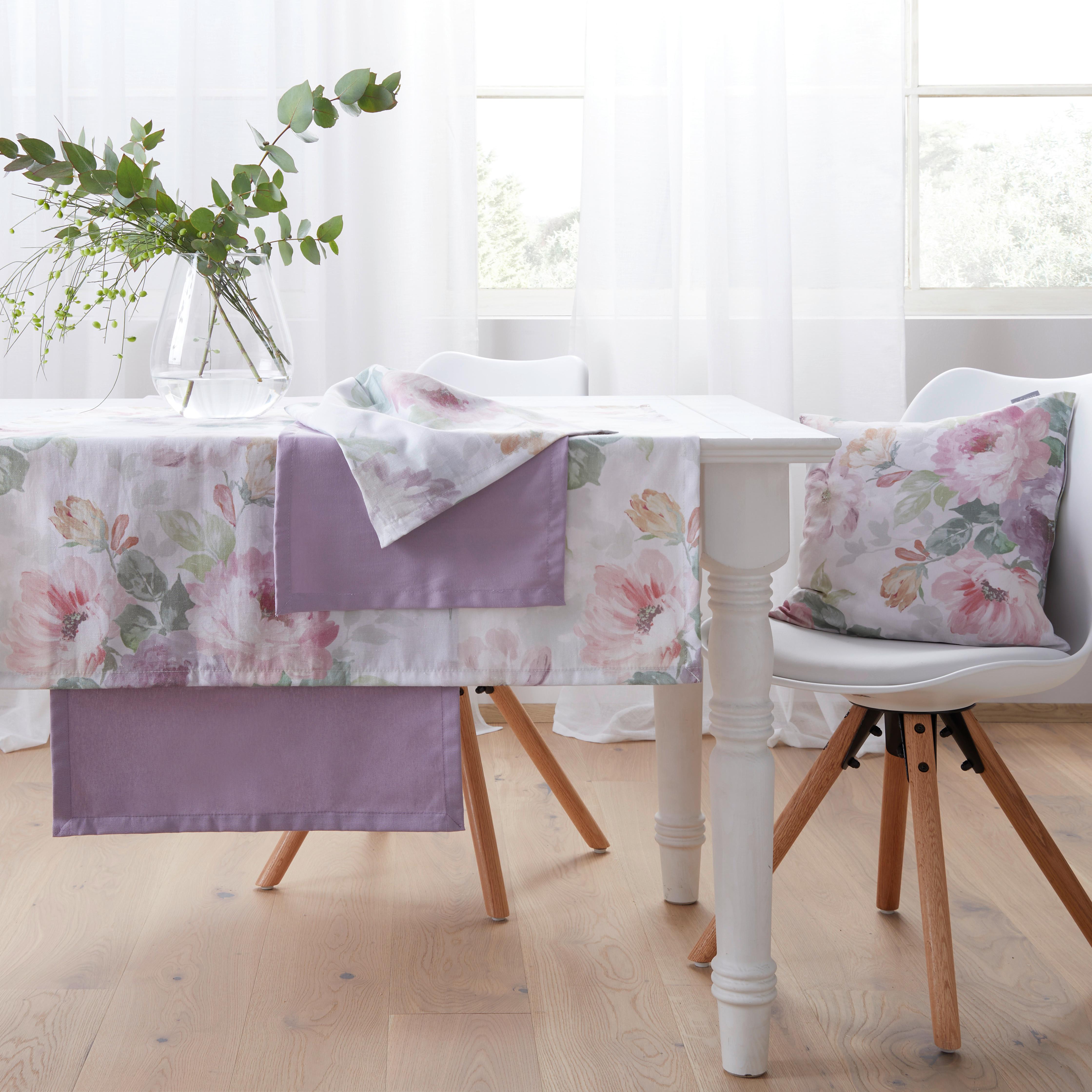 Běhoun na stůl Steffi, 45/150cm, fialová - světle fialová, textil (45/150cm) - Modern Living