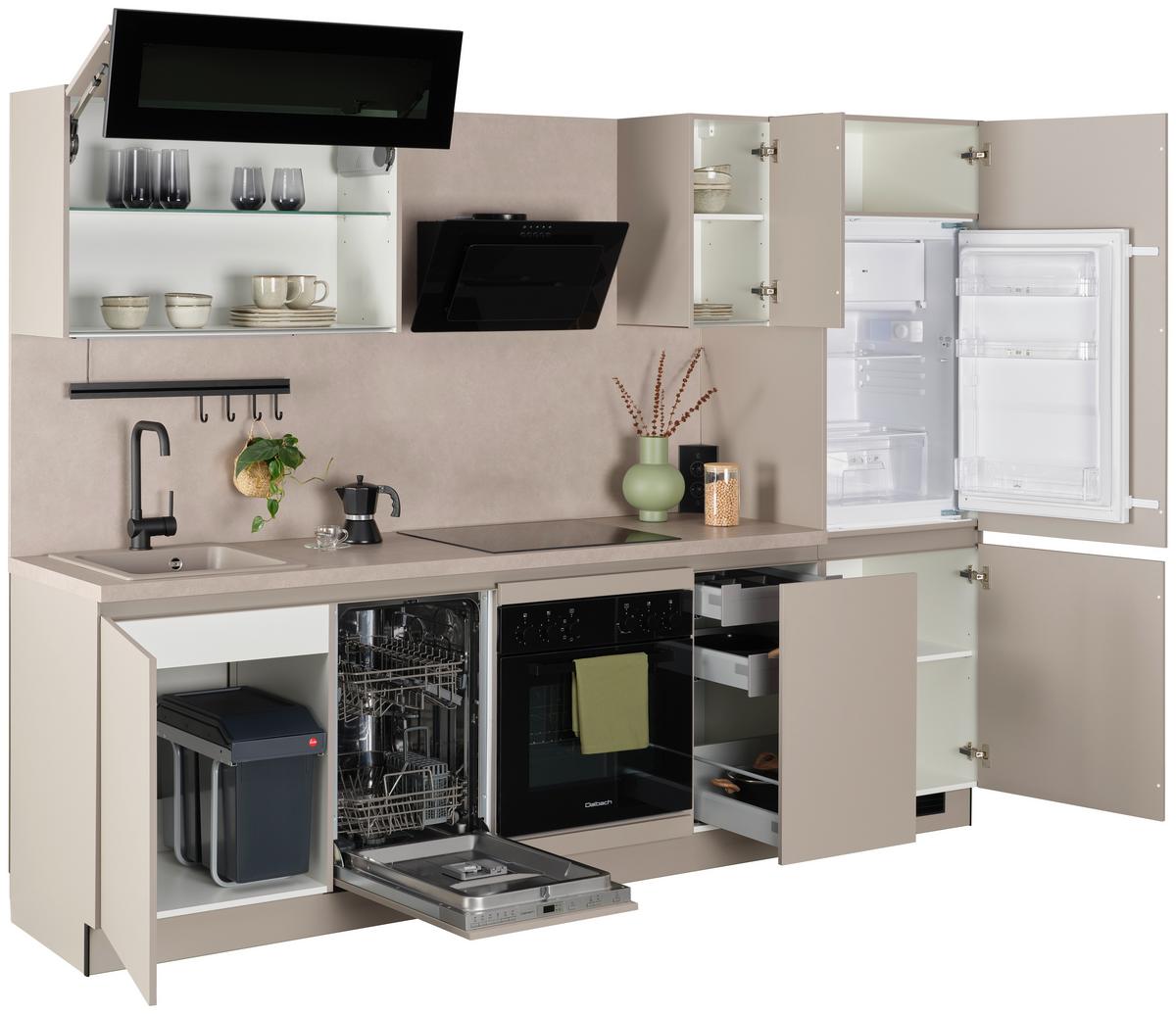 Küchenblock Win - Creme, MODERN, Holzwerkstoff (270cm) - Express-Kuechen