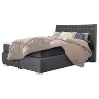 Boxspringbett Rumba Inkl. Matratze 140x200 - Platinfarben/Grau, Basics, Textil (140/200cm) - Livetastic